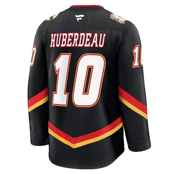 Jonathan Huberdeau Calgary Flames Alternate Premium Jersey - Black - Image 3