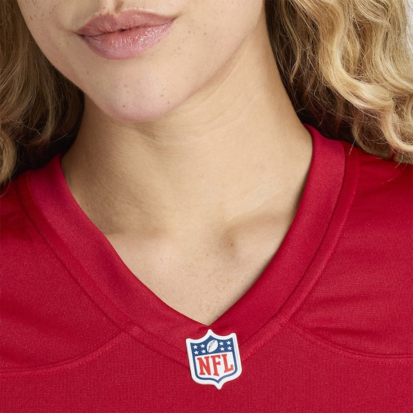 Mac Jones San Francisco 49ers Nike Women's Team Game Jersey - Scarlet - Image 8