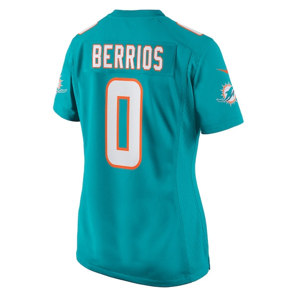 Braxton Berrios Miami Dolphins Nike Women's Game Jersey - Aqua - Image 3