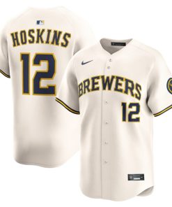 Rhys Hoskins Milwaukee Brewers Nike Alternate Limited Player Jersey - Cream