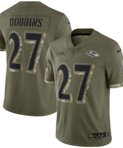 J.K. Dobbins Baltimore Ravens Nike 2022 Salute To Service Limited Jersey - Olive