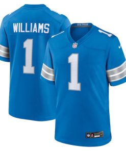 Jameson Williams Detroit Lions Nike Game Player Jersey - Blue/Black