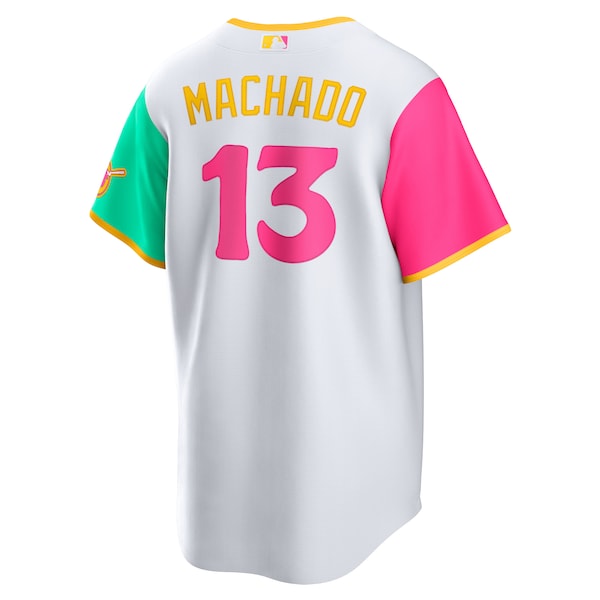 Manny Machado San Diego Padres Nike 2022 City Connect Replica Player Jersey - White - Image 3