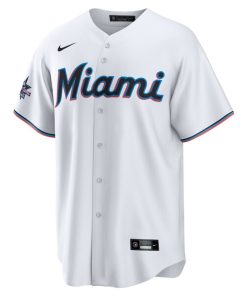 Alternative view of Miami Marlins Nike 2025 MLB All-Star Game Home Replica Jersey - White