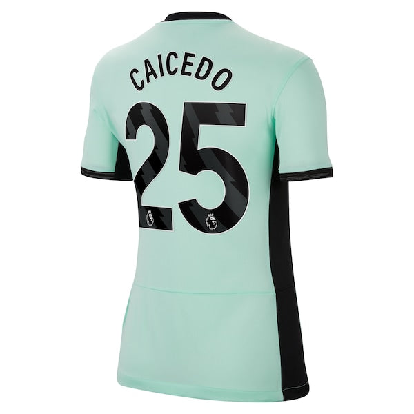Mois¨¦s Caicedo Chelsea Nike Women's 2023/24 Third Stadium Replica Player Jersey - Mint - Image 3