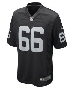 Alternative view of Dylan Parham Las Vegas Raiders Nike Game Player Jersey - Black