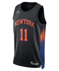 Alternative view of Jalen Brunson New York Knicks Jordan Brand Unisex  Swingman Jersey - Statement Edition - Black