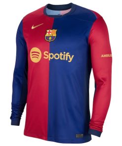 Alternative view of Pedri Barcelona Nike 2024/25 Home Long Sleeve Replica Player Jersey - Royal