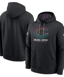Chicago Bears Nike 2024 NFL Crucial Catch Club Pullover Hoodie - Black