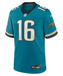Alternative view of Trevor Lawrence Jacksonville Jaguars Nike Prowler Throwback Player Game Jersey - Teal