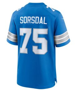 Alternative view of Colby Sorsdal Detroit Lions Nike Team Game Jersey -  Blue
