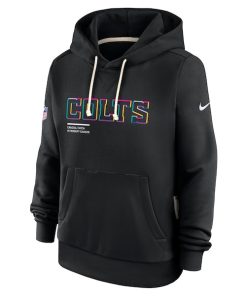 Alternative view of Indianapolis Colts Nike Women's 2025 NFL Crucial Catch Sideline Standard Issue Dri-FIT Hoodie - Black