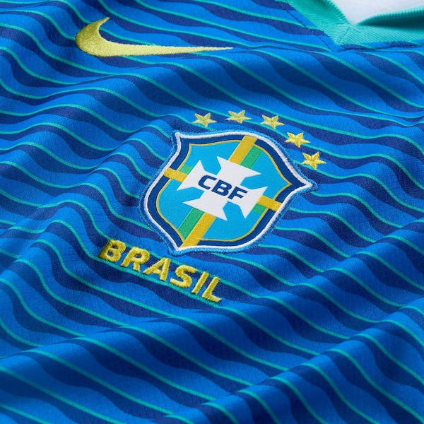 Brazil National Team Nike Youth 2024 Away Stadium Replica Jersey?ยจC Blue - Image 5