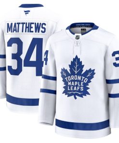 Alternative view of Auston Matthews Toronto Maple Leafs  Away Premium Jersey - White