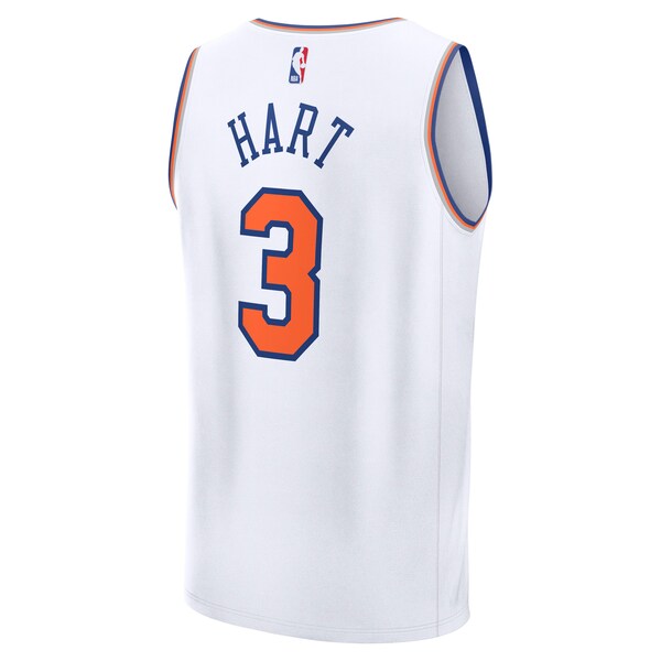 Josh Hart New York Knicks Fast Break Replica Player Jersey - Association Edition - White - Image 4