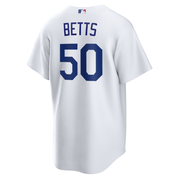 Mookie Betts Los Angeles Dodgers Nike Home Replica Jersey - White - Image 3