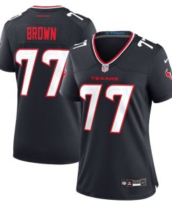 Alternative view of Trenton Brown Houston Texans Nike Women's Team Game Jersey -  Navy
