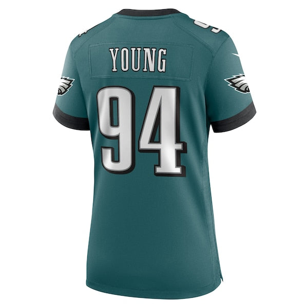 Byron Young Philadelphia Eagles Nike Women's Team Game Jersey - Midnight Green - Image 4