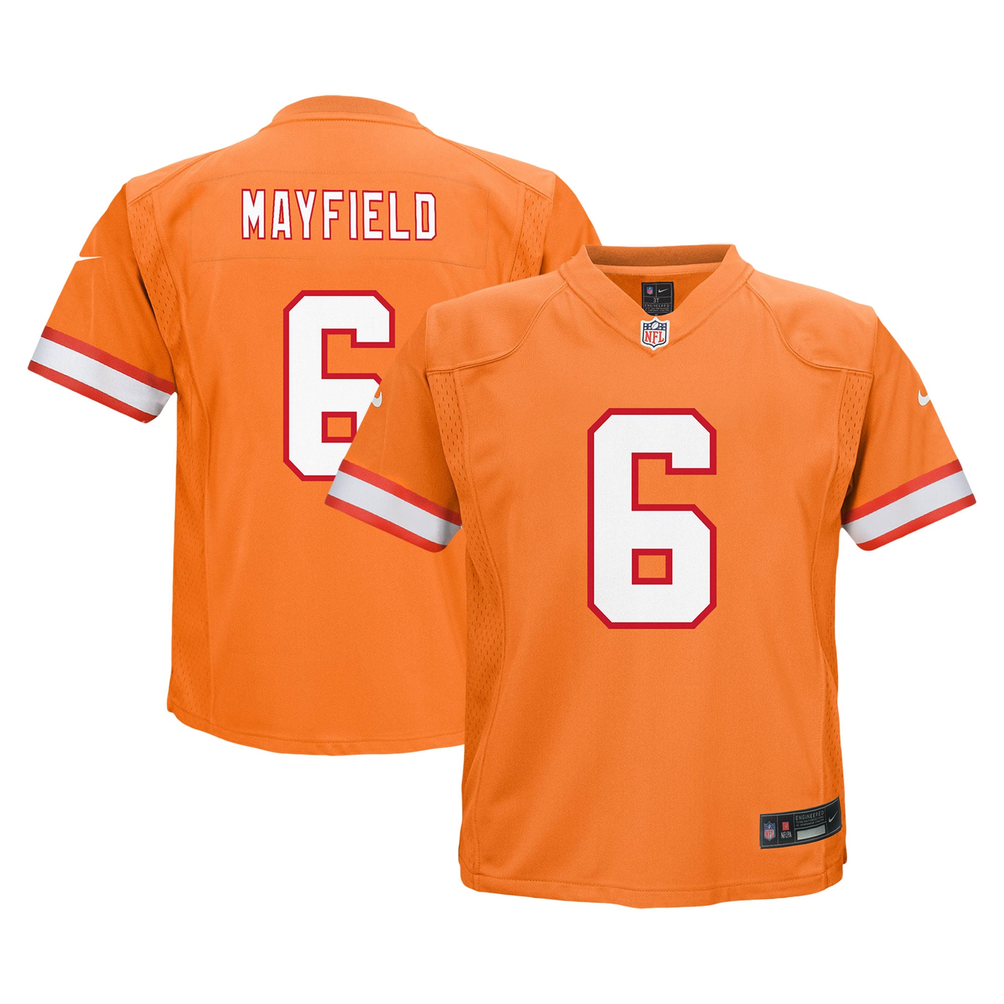 Baker Mayfield Tampa Bay Buccaneers Nike Preschool Team Player Game Jersey - Red/White/Orange - Image 8