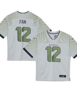 12s Seattle Seahawks Nike Preschool 2025 Rivalries Collection Game Jersey - Wolf Gray