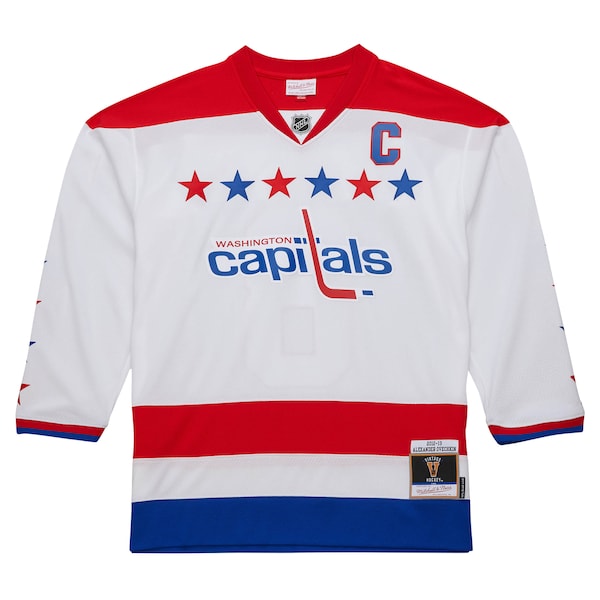 Alexander Ovechkin Washington Capitals 2012/13 Alternate Captain Blue Line Player Jersey - White/Black - Image 8
