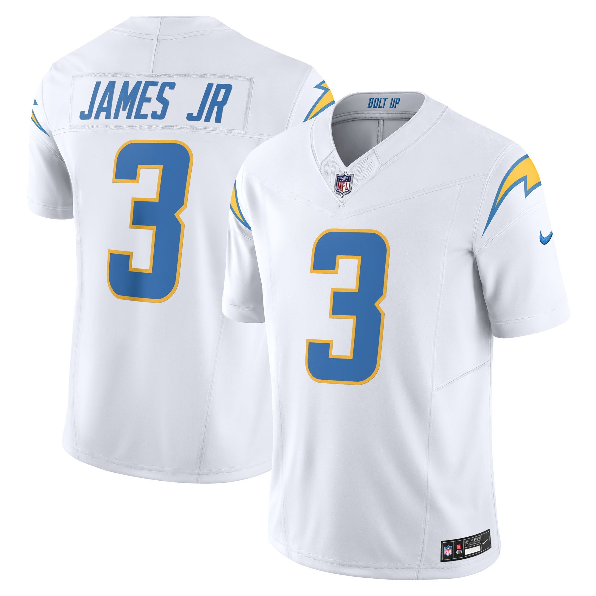 Derwin James Jr. Los Angeles Chargers Nike Alternate Super Chargers Vapor F.U.S.E. Limited Jersey - Navy/White/Powder Blue/Gold - Image 5