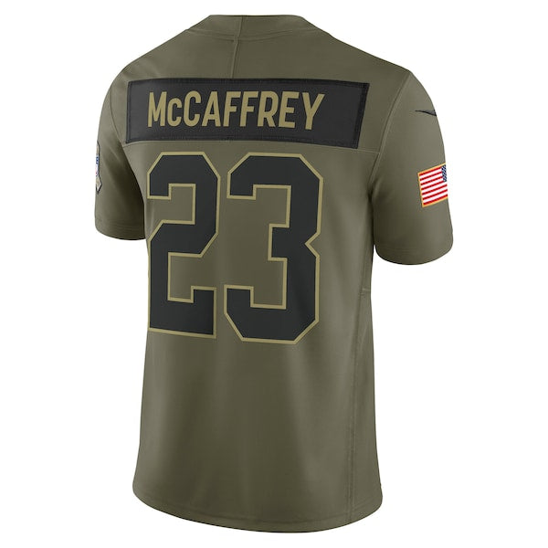 Christian McCaffrey San Francisco 49ers Nike 2025 Salute to Service Limited Jersey - Olive - Image 3