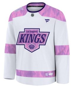 Alternative view of Los Angeles Kings  Hockey Fights Cancer Practice Jersey - White