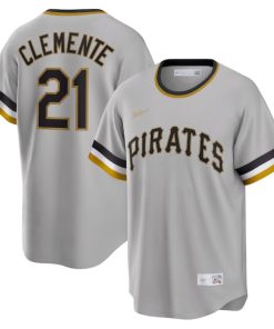Roberto Clemente Pittsburgh Pirates Nike Road Cooperstown Collection Player Jersey - Gray