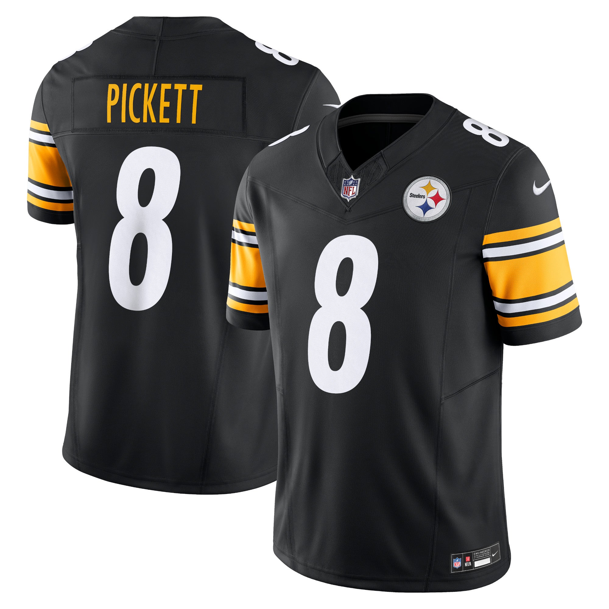 Kenny Pickett Pittsburgh Steelers Nike Vapor F.U.S.E. Limited Jersey - White/Black - Image 6