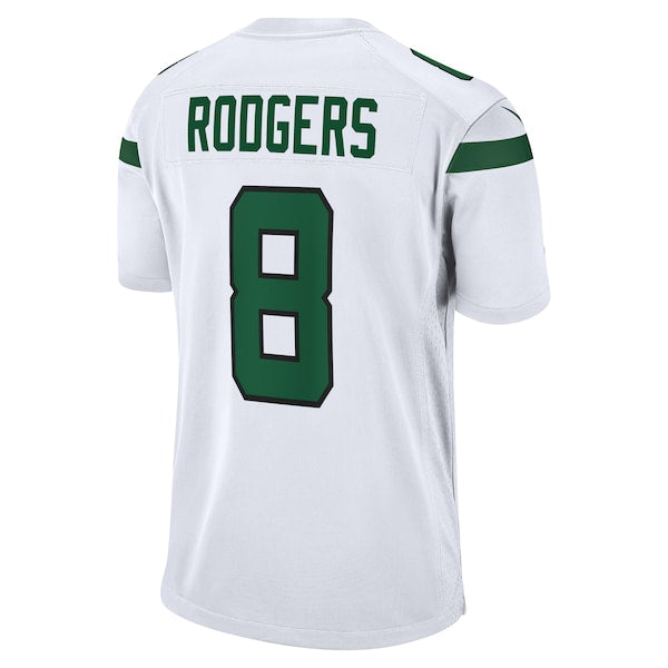 Aaron Rodgers New York Jets Nike Game Jersey - White/Black/Green - Image 4