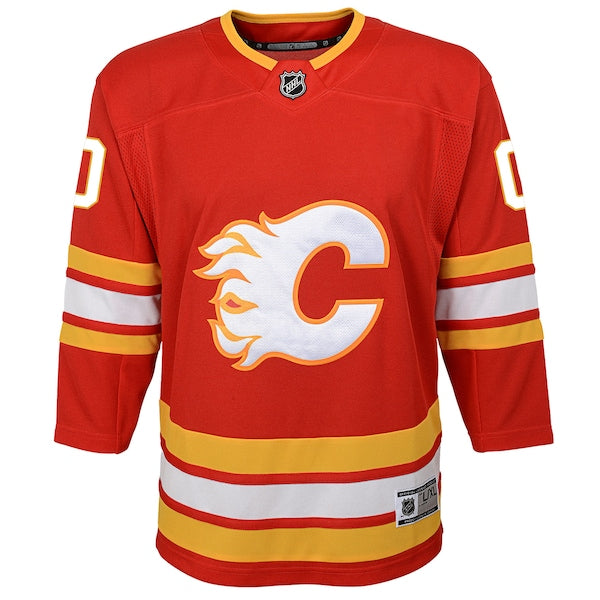 Calgary Flames Youth Home Custom Premier Jersey - Red - Image 2