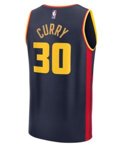 Alternative view of Stephen Curry Golden State Warriors  2024/25 Fast Break Player Jersey - City Edition - Navy