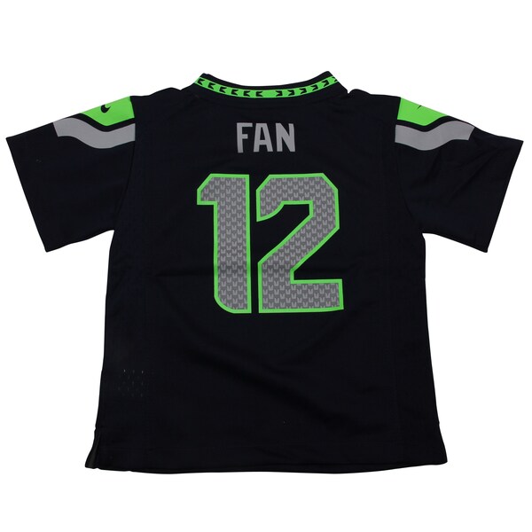 12th Fan Seattle Seahawks Nike Toddler Game Jersey - Navy - Image 4