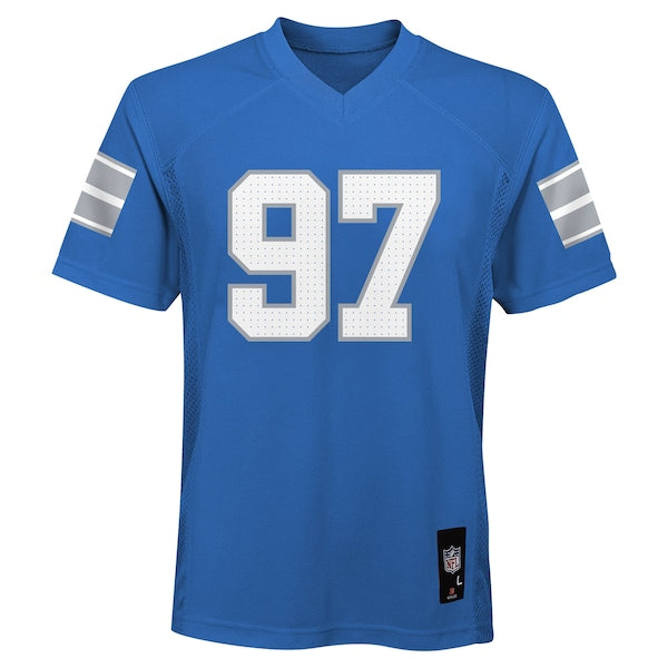 Aidan Hutchinson Detroit Lions Youth Replica Player Jersey - Blue - Image 2