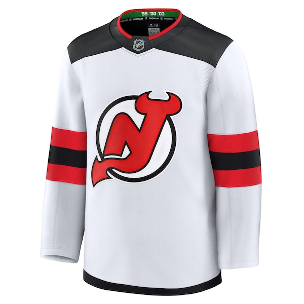 New Jersey Devils Away Premium Jersey - White/Black/Red - Image 3