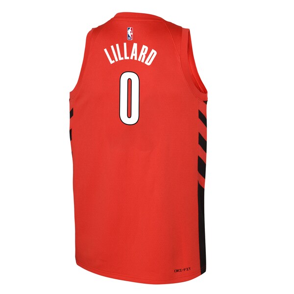 Damian Lillard Portland Trail Blazers Jordan Brand Youth Swingman Jersey - Statement Edition - Red - Image 3