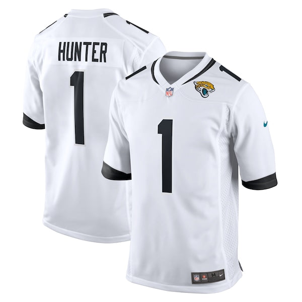 Travis Hunter Jacksonville Jaguars Nike 2025 NFL Draft First Round Pick Game Player Jersey - White/Black/Teal - Image 2
