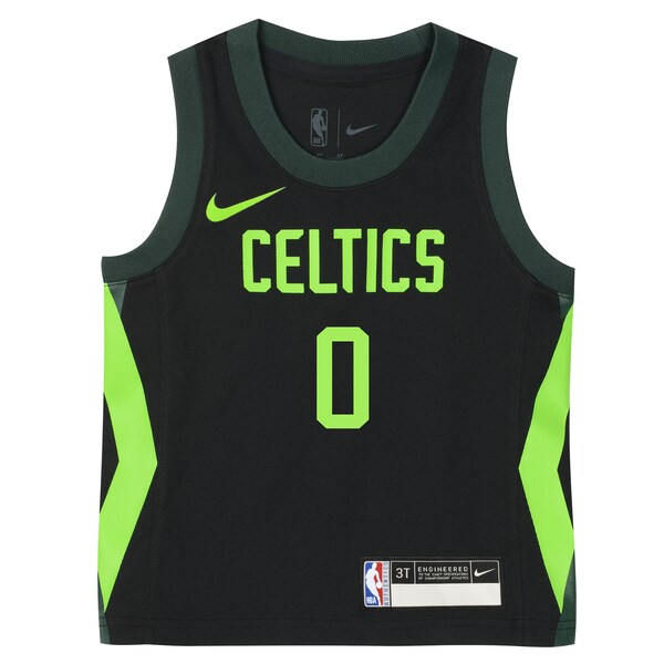 Jayson Tatum Boston Celtics Nike Preschool 2024/25 Swingman Player Jersey - City Edition - Black - Image 2