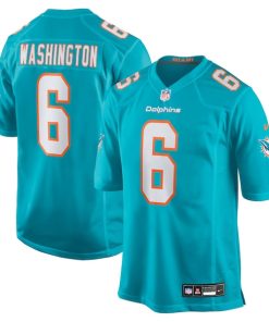 Malik Washington Miami Dolphins Nike Team Game Jersey -  Aqua