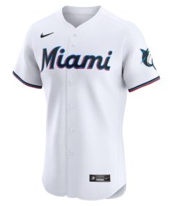 Alternative view of Eury Perez Miami Marlins Nike Home Elite Player Jersey - White