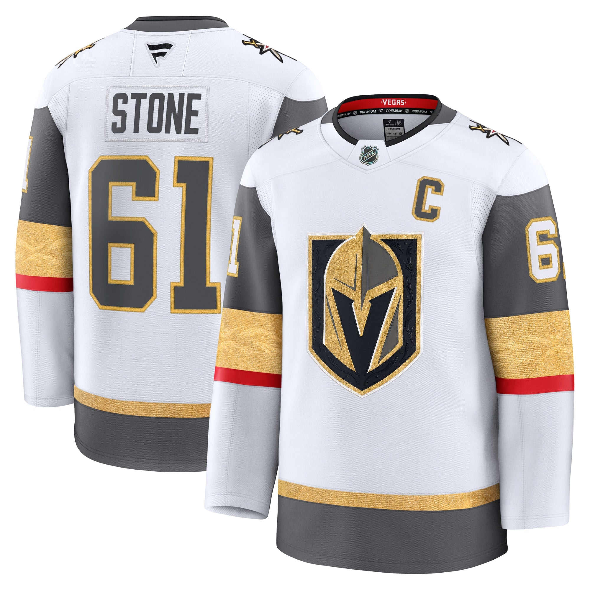 Mark Stone Vegas Golden Knights Alternate Premium Jersey - Gray/White/Gold - Image 5