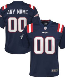 New England Patriots Nike Youth Custom Game Jersey - Navy