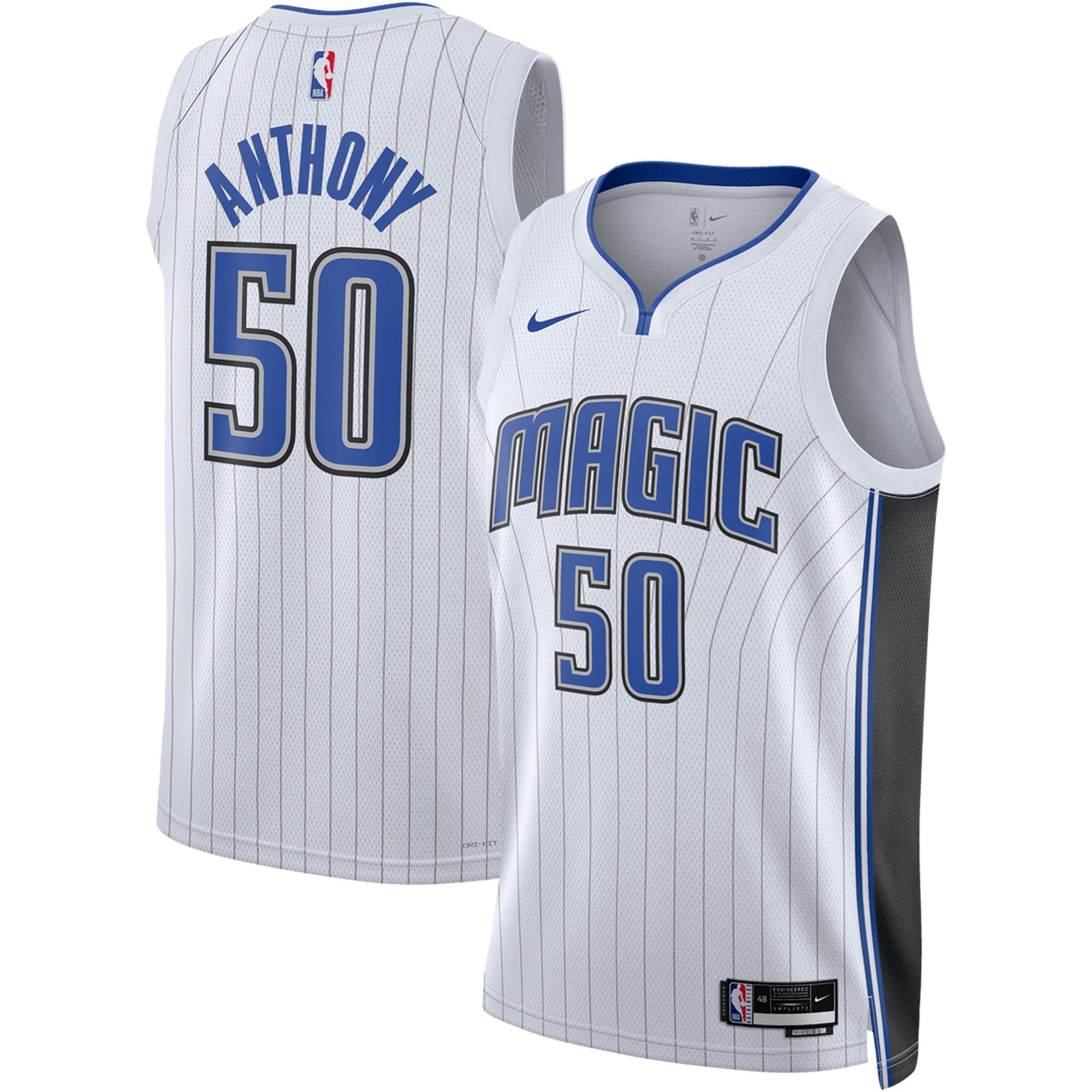 Cole Anthony Orlando Magic Nike Unisex Swingman Jersey - Icon Edition - Black/White - Image 6