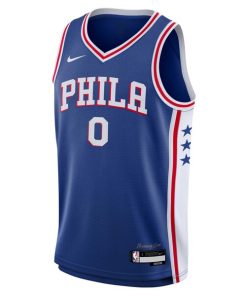 Alternative view of Tyrese Maxey Philadelphia 76ers Nike Youth Swingman Jersey - Icon Edition - Royal