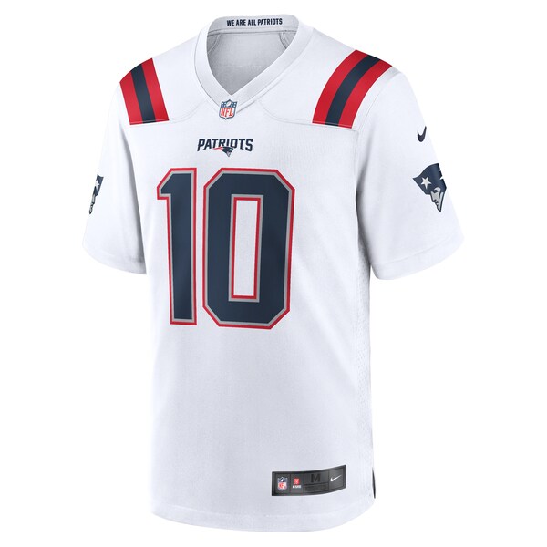 Drake Maye New England Patriots Nike 2024 NFL Draft First Round Pick Player Game Jersey - White - Image 2