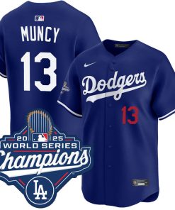 Max Muncy Los Angeles Dodgers Nike 2025 World Series Champions Limited Jersey - Dark Blue