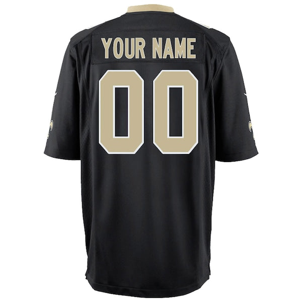 New Orleans Saints Nike Youth Custom Game Jersey - Black - Image 2
