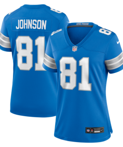 Calvin Johnson Detroit Lions Nike Women's Team Retired Game Jersey -  Blue