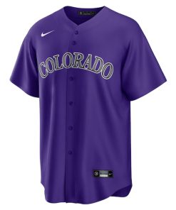 Alternative view of Charlie Blackmon Colorado Rockies Nike Alternate Replica Player Name Jersey - Purple